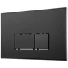 Image de FugaFlow Metal Bedieningsplaat - bedieningspaneel voor Geberit UP320 inbouwreservoir - dualflush - rechthoekige knoppen - metaal zwart mat