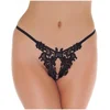 Image de Amorable - Luxe Kanten String Met Open Kruis - Zwart