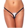 Image de Amorable - Minimale G-string Met Vetersluiting - Wit