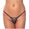 Image de Amorable Bandjes String - One Size - Zwart