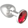Image de Rimba - Buttplug Klein Met Rood Kristal 3 x 7.3 cm