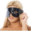 Image de Rimba - Blinddoek Zwart Leer Met Verwijderbare Oogklepjes