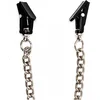 Image de Rimba Bondage Play - Tepelklemmen Met Tandjes en Ketting - Zwart Plastic