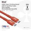 Image de club3D CAC-1513 USB-C-kabel USB 2.0 USB-C stekker 3.00 m Oranje
