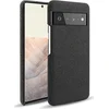 Image de Google Pixel 6 Pro Hoesje Hard Plastic met Stoffen Afwerking Zwart