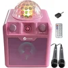 Image de N-GEAR Disco Block 410 - Bluetooth Speaker - Karaoke Set - Party Box met 2 Microfoons - Roze