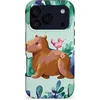 Image de Casetastic Hoesje Geschikt voor Apple iPhone 17 Pro MagSafe - Stijlvolle Beschermende Duo-layer Case - Capibara Vogeltjes Vriend
