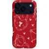 Image de Casetastic Hoesje Geschikt voor Apple iPhone 17 Pro MagSafe - Stijlvolle Beschermende Duo-layer Case - Hartendief - Liefdes Slotjes - Valentijn - Valentine - Love - Rood Wit