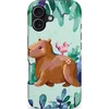 Image de Casetastic Hoesje Geschikt voor Apple iPhone 17 MagSafe - Stijlvolle Beschermende Duo-layer Case - Capibara Vogeltjes Vriend