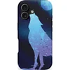 Image de Casetastic Hoesje Geschikt voor Apple iPhone 17 MagSafe - Stijlvolle Beschermende Duo-layer Case - Blauwe Wolvennacht