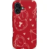 Image de Casetastic Hoesje Geschikt voor Apple iPhone 17 MagSafe - Stijlvolle Beschermende Duo-layer Case - Hartendief - Liefdes Slotjes - Valentijn - Valentine - Love - Rood Wit