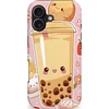 Image de Casetastic Hoesje Geschikt voor Apple iPhone 17 MagSafe - Stijlvolle Beschermende Duo-layer Case - Kawaii Thee Design - Bubble Tea