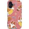 Image de Casetastic Hoesje Geschikt voor Apple iPhone 17 MagSafe - Stijlvolle Beschermende Duo-layer Case - Corgi snacks