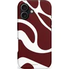 Image de Casetastic Hoesje Geschikt voor Apple iPhone 17 MagSafe - Stijlvolle Beschermende Duo-layer Case - Bordeaux Swirl