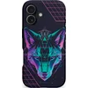 Image de Casetastic Hoesje Geschikt voor Apple iPhone 17 MagSafe - Stijlvolle Beschermende Duo-layer Case - Neon Wolf