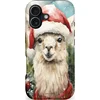 Image de Casetastic Hoesje Geschikt voor Apple iPhone 17 MagSafe - Stijlvolle Beschermende Duo-layer Case - Kerst Lama