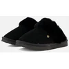 Image de Warmbat Flurry Suede Dames Sloffen - Zwart/Zwart