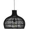 Image de Raw Materials Maze Hanglamp -   42 cm - Zwart - Natuurlijk rotan