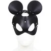 Image de Mouse - Muis Masker PU Leer - Zwart