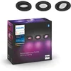 Image de Philips Hue Centura inbouwspot - White and Color Ambiance - 3-pack - zwart - rond - Bluetooth
