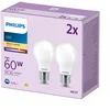 Image de Philips LED Lamp Mat - 60 W - E27 - Warmwit licht - 2 stuks