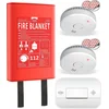 Image de ELRO FF0404 Brandpreventieset - 2x Rookmelder met 5 jaar batterij en magneetmontage - CO Melder met 10 jaar sensor - Blusdeken Hardcover 1,2m x 1,2m
