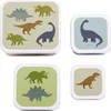 Image de A Little Lovely Company - brooddoos - broodtrommel- Lunch & snack box set van 4 - Dinosaurussen