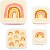Image de A Little Lovely Company - Brooddoos - Broodtrommel - Lunch & snack box set van 4 - Regenbogen
