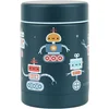 Image de A Little Lovely Company - Geïsoleerde RVS voedselpot - thermos lunchbox kinderen - Thermosbeker - BPA vrij - voedselcontainer - Robots- blauw