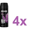 Image de Axe Deodorant Spray 150 ml Excite Fresh 4 stuks Voordeelverpakking