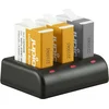 Image de Jupio Value Pack: 2x Enduro Battery GoPro HERO 9 | HERO 10 | HERO 11 - SPBL1B/AHDBT-901 1730mAh + Compact USB Triple Charger