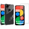 Image de Hoesje geschikt voor Google Pixel 5 - Anti Shock Proof Siliconen Back Cover Case Hoes Transparant - Tempered Glass Screenprotector