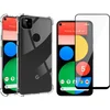 Image de Hoesje geschikt voor Google Pixel 5 - Transparant Shock Proof Cover Case + Screenprotector Tempered Glass Full Screen Protector Glas