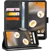 Image de Hoesje geschikt voor Google Pixel 6a - Book Case Kunstleer Wallet Cover Portemonnee Pasjeshouder Hoes Zwart