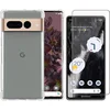 Image de Hoesje geschikt voor Google Pixel 7 - Anti Shock Proof Siliconen Back Cover Case Hoes Transparant - Tempered Glass Screenprotector