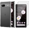 Image de Hoesje geschikt voor Google Pixel 7a - 2x Screen Protector GlassGuard - Back Cover Case ShockGuard Transparant & Screenprotector