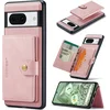 Image de CaseMe - Telefoonhoesje geschikt voor Google Pixel 8a - Back Cover - Met Magnetische Pasjeshouder - Roze