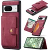 Image de CaseMe - Telefoonhoesje geschikt voor Google Pixel 8a - Back Cover - Met Magnetische Pasjeshouder - Rood