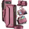 Image de CaseMe - Telefoonhoesje geschikt voor Google Pixel 9/9 Pro - Wallet Book Case met Schouder Strap - Rood