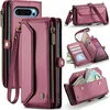 Image de CaseMe - Telefoonhoesje geschikt voor Google Pixel 9 Pro XL - Wallet Book Case met Schouder Strap - Rood