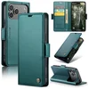 Image de CaseMe - Hoesje geschikt voor Apple iPhone 17 Pro - Retro Wallet Book Case - Met Magnetische Sluiting - Groen