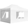 Image de vidaXL - Partytent - inklapbaar - met - wanden - 4,5x3 - m - aluminium - wit