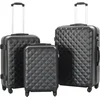 Image de vidaXL - 3-delige - Harde - kofferset - ABS - zwart