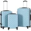Image de vidaXL - 3-delige - Harde - kofferset - ABS - blauw