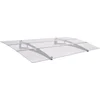 Image de vidaXL Deurluifel 150x90 cm polycarbonaat zilverkleurig en transparant