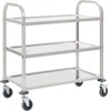 Image de vidaXL - Keukentrolley - 3-laags - 95x45x83,5 - cm - roestvrij - staal