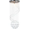 Image de vidaXL Plafondlamp met kristallen kralen spiraal G9 zilverkleurig