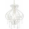 Image de vidaXL Plafondlamp met kralen rond E14 wit