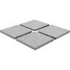 Image de vidaXL - Parasolvoetplaten - 4 - st - vierkant - 100 - kg - grijs - graniet