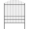Image de vidaXL - Tuinhek - Woerden - met - speerpunt - staal - 170x200 - cm - zwart